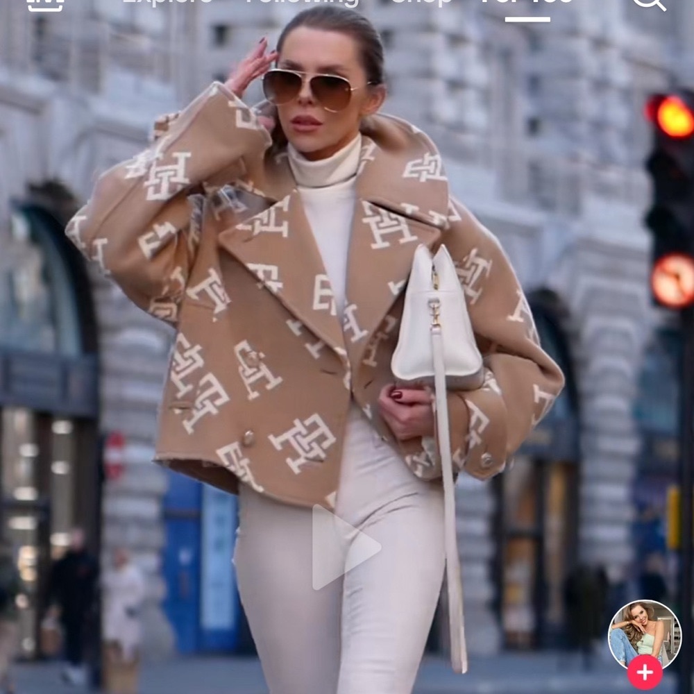 Tommy Hilfiger Monogram Camel Coat